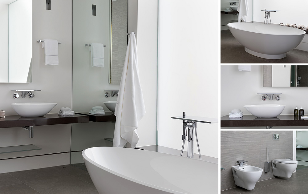 London Pied a Terre Bathroom - This bathroom project was part of a total transformation of a small London ground floor flat into a large spacious super luxury apartment