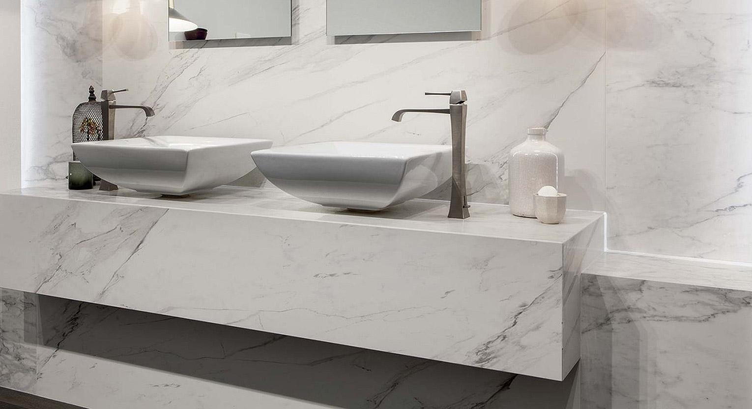 CALACATTA STONE SMOOTH White Marble tile   80 x 180 cm